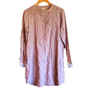 lemlem top by Liya Kebede, Large, pleated front, button neck, Cotton blend